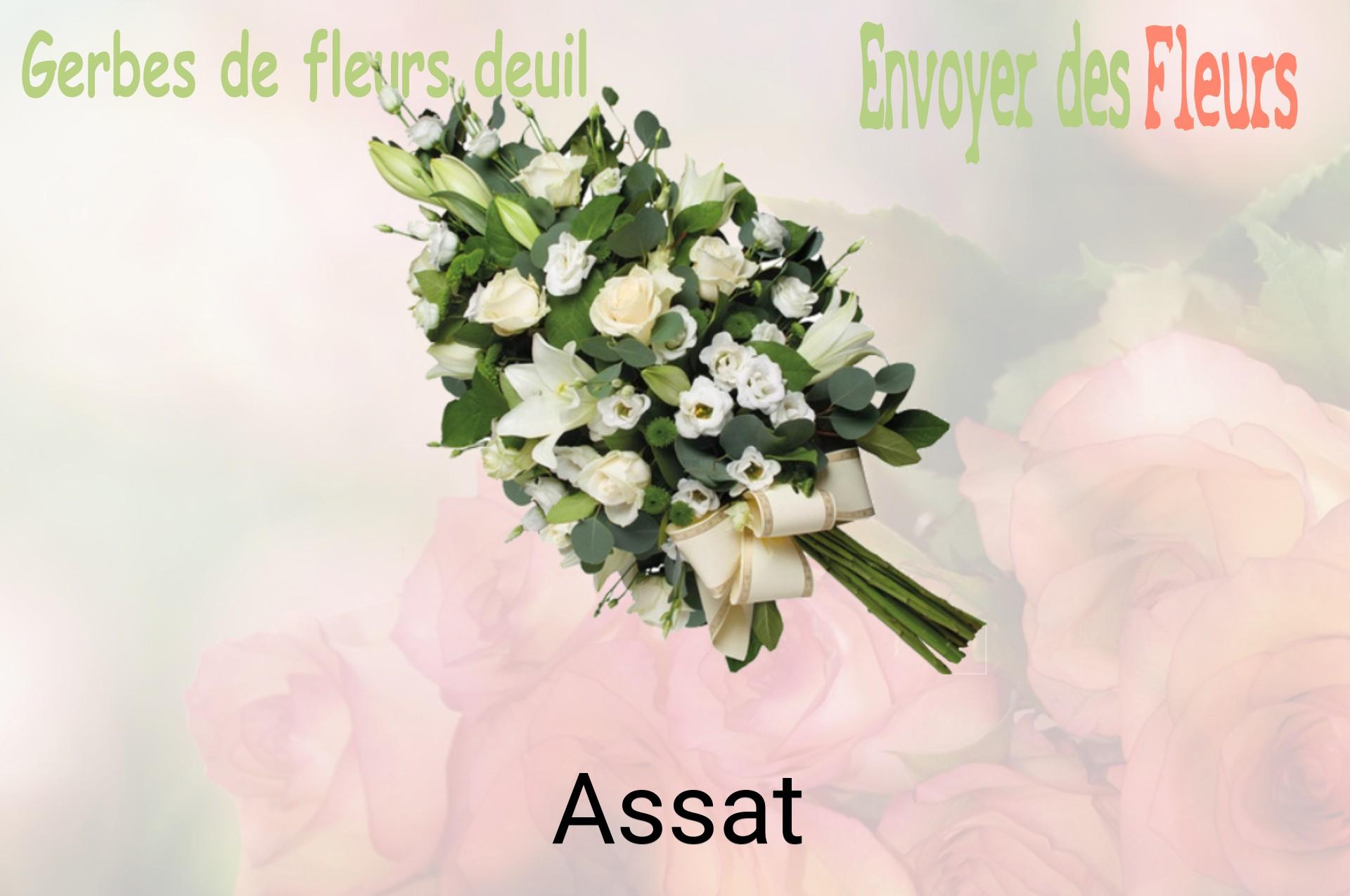 Gerbe de fleurs de deuil livrée à Assat